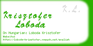 krisztofer loboda business card